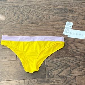 🆕 NWT Medium Athleta Yellow Chroma Bikini Bottom